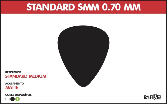 KIT 50 PALHETAS STANDARD SMM 0.70mm