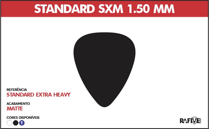 KIT 50 PALHETAS STANDARD SXM 1.50mm