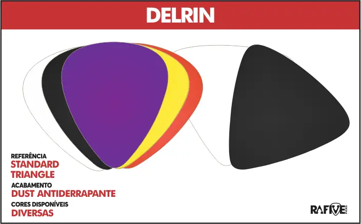 KIT 50 PALHETAS DELRIN.