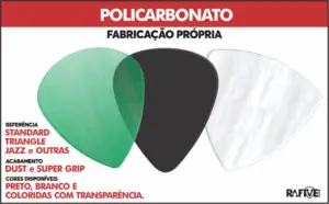 KIT 50 PALHETAS POLICARBONATO(PC) RAFIVEPICKS